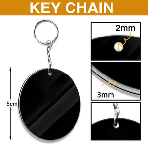 Duck Car Happy Moment - Personalized Flat Keychain - Gift for Car Lovers