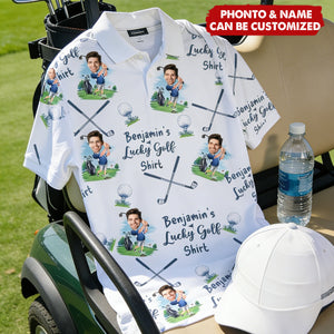 My Lucky Golf Shirt - Personalized Photo Polo Shirt