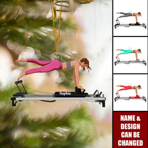 Personalized Pilates Ornament - Acrylic Pilates Reformer Ornament