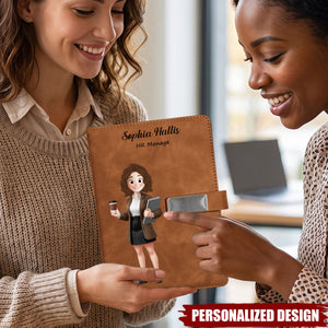 Customized Name & Cute Cartoon Designs—Workplace Appreciation Gifts, Christmas Exchange Gifts, Personalized Notebook Sets