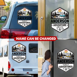 Family Adventures - Personalized RV Decal