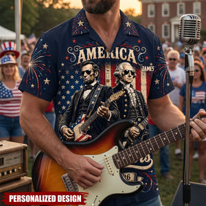 Celebrating America 250 Years Of Freedom - Personalized Hawaiian Shirt - Gifts For Patriots