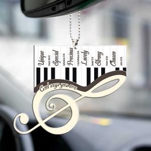 Piano Treble Clef God Says You Are Ornament