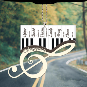Piano Treble Clef God Says You Are Ornament