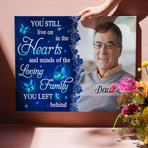 Hearts And Minds - Memorial Gift - Personalized Horizontal Photo Poster