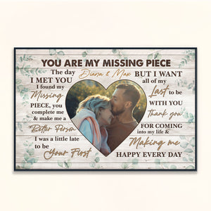 You Are My Missing Piece - Personalized Horizontal Photo Poster