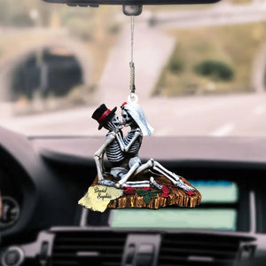 Skeleton Couple - Personalized Car Hanging Ornament