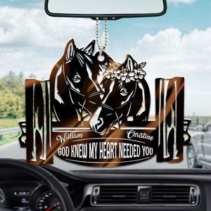 Perfect Horse Couple God Knew Personalized Ornament