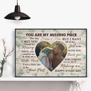 You Are My Missing Piece - Personalized Horizontal Photo Poster