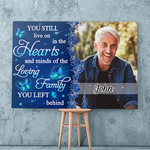 Hearts And Minds - Memorial Gift - Personalized Horizontal Photo Poster