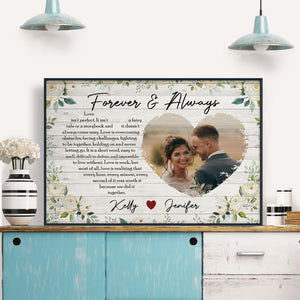 Forever And Always - Personalized Horizontal Photo Poster