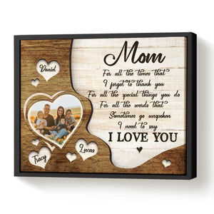 Mom Gift From Kids, Personalized Mom Gift, Personalized Poster