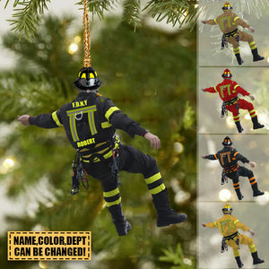 Personalized Firefighter Christmas -Two Sided Ornament