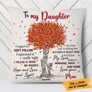 Personalized Fall Halloween Grandma Granddaughter Mom Daughter Pillow