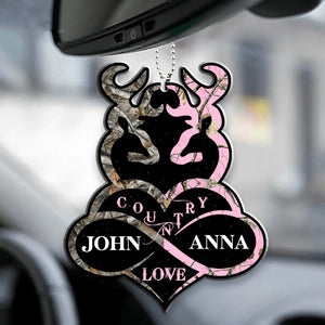 Country Love Personalized Couple Buck And Doe Ornament