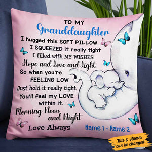 Personalized Granddaughter Elephant Pillow NB121 30O58