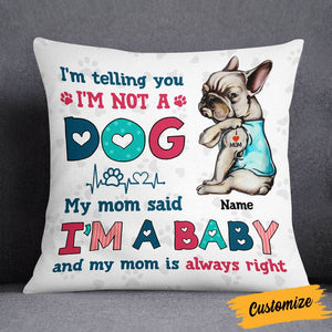 Personalized Dog Mom Baby Pillowcase