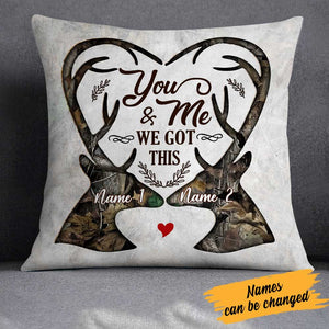 Personalized Deer Hunting Couple Pillow DB41 26O23