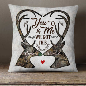 Personalized Deer Hunting Couple Pillow DB41 26O23