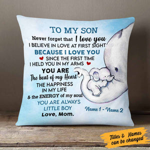 Personalized My Son Grandson Elephant Pillow DB156 26O58