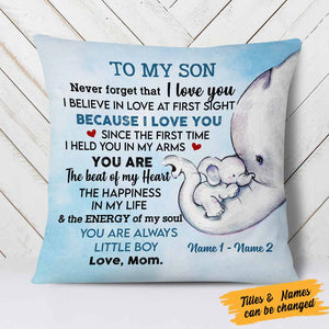 Personalized My Son Grandson Elephant Pillow DB156 26O58