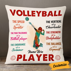 Personalized Love Volleyball Pillow DB166 95O53