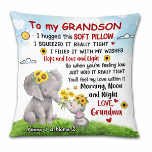 Personalized Elephant Mom Grandma To Daughter Granddaughter Pillowcase
