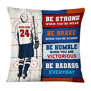 Personalized Hockey Player Pillow