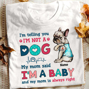 Personalized Dog Mom Baby T-Shirt