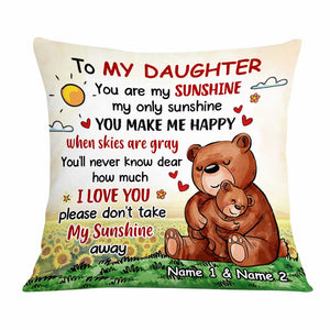 Personalized Mom Grandma Daughter Granddaughter Pillow