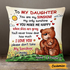 Personalized Mom Grandma Daughter Granddaughter Pillow
