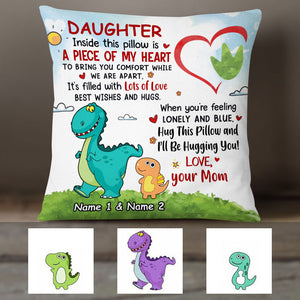 Personalized Dinosaur Daughter Pillowcase