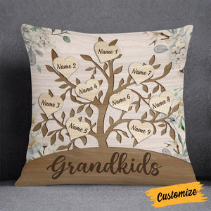 Personalized Mom Grandma Family Tree Pillowcase
