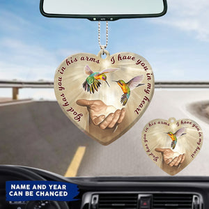Personalized God Has You In His Arms, I Have You In My Heart Memorial Acrylic Ornament