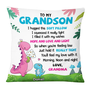 Personalized Mom Grandma Dinosaur Pillow