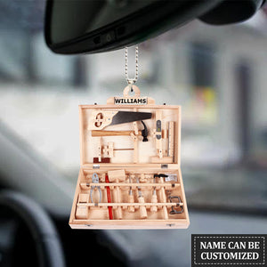 Personalized Carpenter Shaped Acrylic Ornament Carpenter Tool Box