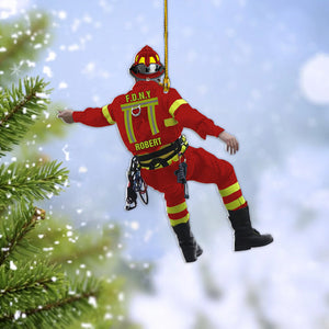 Personalized Firefighter Christmas -Two Sided Ornament