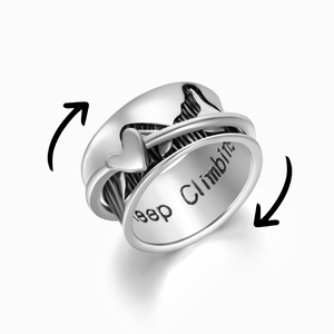 Keep Climbing Silver Spinner Ring