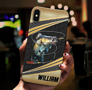 Fishing Metal Yellow Personalized Phone Case