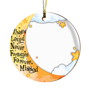 Personalized Dog Loss Memo Photo Circle Ornament