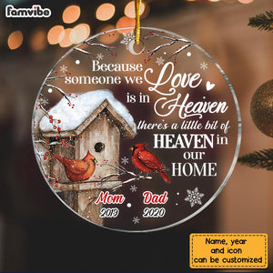 Personalized Memo Cardinal Someone We Love Is In Heaven Circle Ornament NB221 23O28