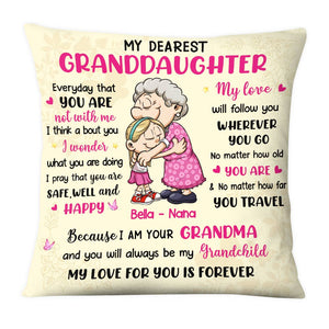 Personalized Love From Grandma To Granddaughter Pillow NB261 36O28