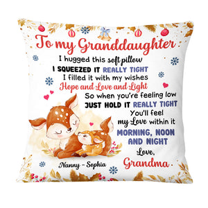Personalized Granddaughter Deer Pillow DB22 85O58
