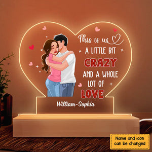 Gift For Him For Her Couple Whole Lot Of Love Plaque LED Lamp Night Light
