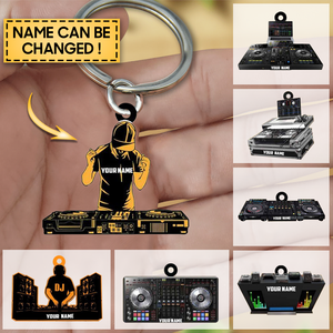 Personalized DJ Deejay Acrylic Flat Keychain