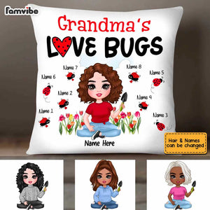 Personalized Mom Grandma Love Bugs Pillowcase