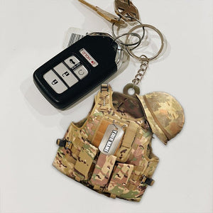 Tactical Vests Shaped Keychain