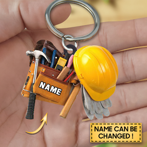 Personalized Ironworker Flat Acrylic Keychain