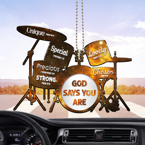 Galaxy Drum Silhouette God Says You Are Ornament