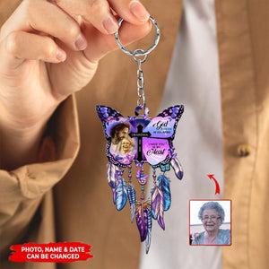 Personalized Bereavement Gift Car Hanging Flat Acrylic Keychain